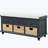 42" Wide Shoe Storage Bench with Cushion Entryway Bench with 3 Drawers and 3 Rattan Baskets-2063284104
