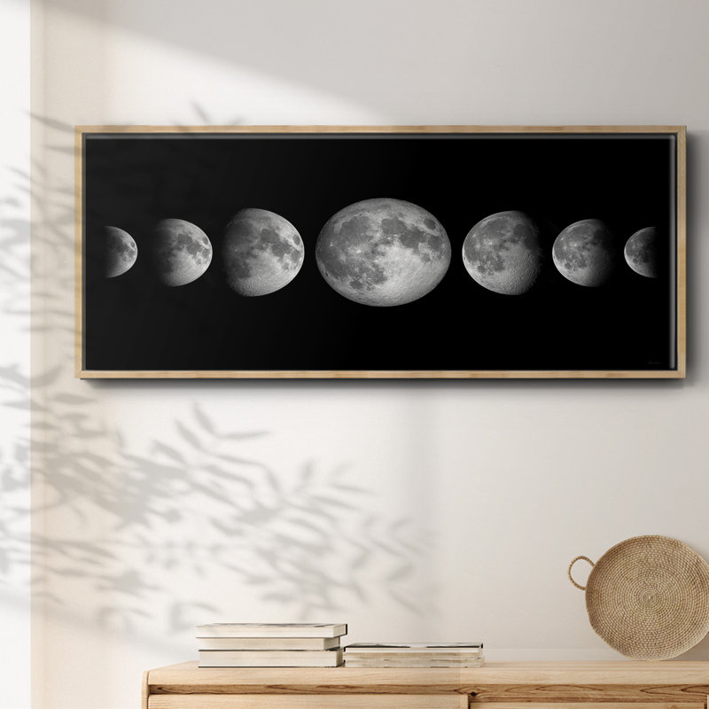 Phases lunaires, H 8 po x l 20 po x P 1,5 po, Naturel