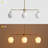 3-Light 36"W Gold Modern Linear Pendant with Frosted Glass Shades for Kitchen Island or Dining Room-1679202770
