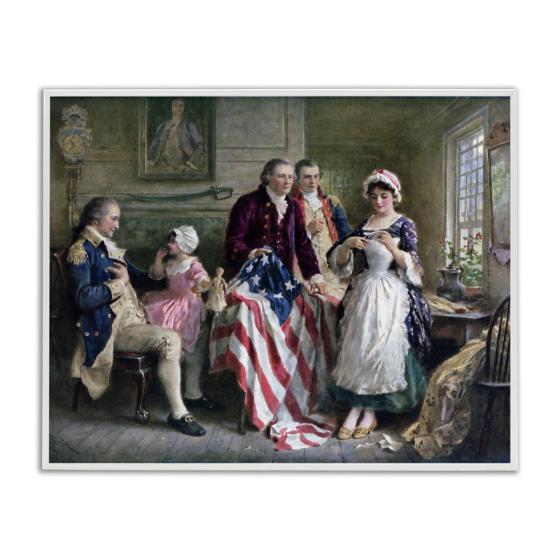 Giclée historique encadrée par Betsy Ross, conception par Arlington Prints, H 11 po x l 14 po