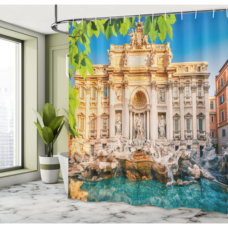 Shower Curtain with Hooks Included, 84"H x 69"W