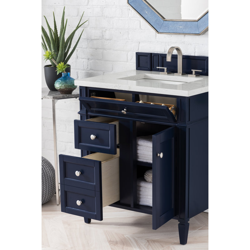 Brittany 30'' W Single Vanity, Victory Blue, Ethereal Noctis, 8" Widespread