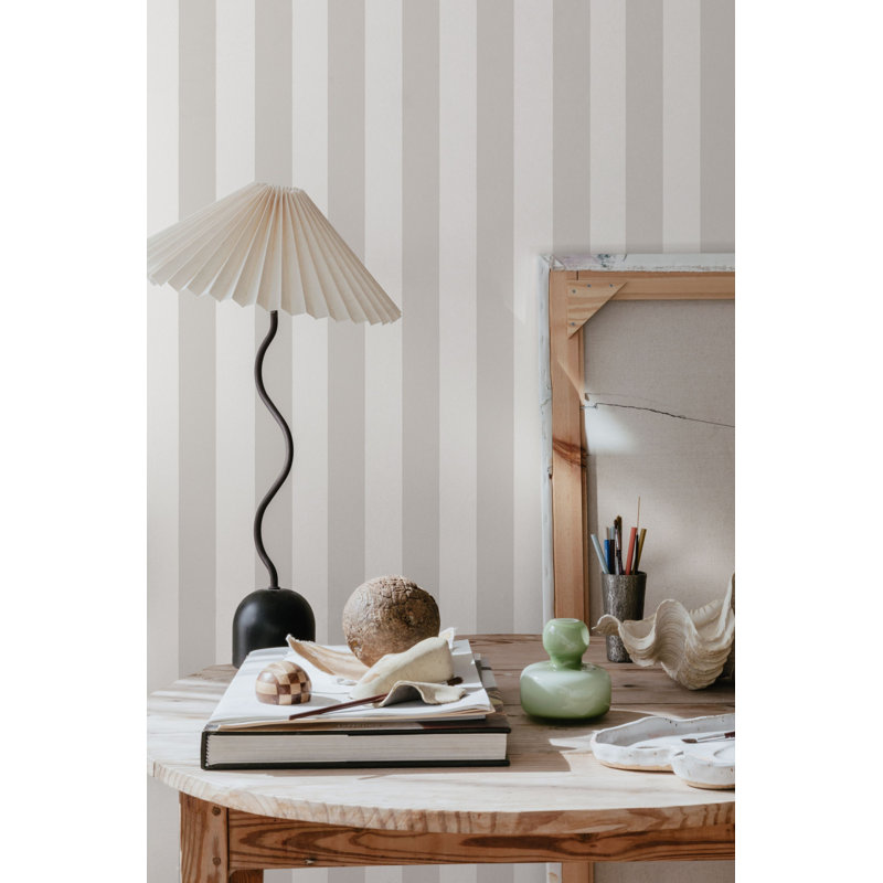 Villa Dalaro 2 Striped Wallpaper Roll, Clay