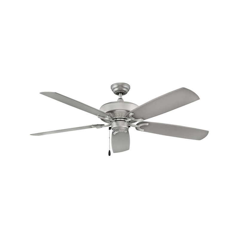 Ventilateur de plafond standard à 5 pales de 60 po avec chaînette Oasis, Blanc craie