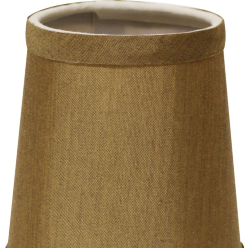 Lustre brun pâle sans abat-jour, H 4 po x l 4 po x P 4 po, Bronze