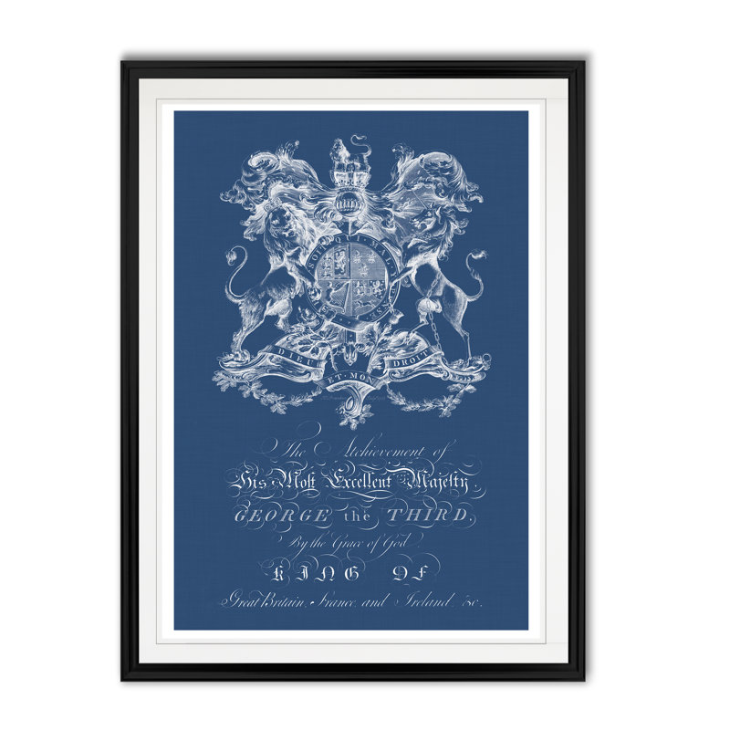 « heraldry on marine i », impression sur toile, H 18,5 po x l 24,5 po x P 1,5 po, Noir