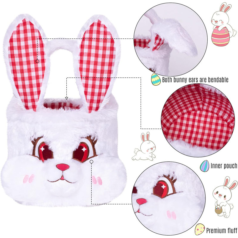Panier 3D 3D en forme de lapin blanc pour les tout-petits