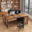 Bureau d'ordinateur à 4 tiroirs avec bureau en tissu-1434518518-1434518517