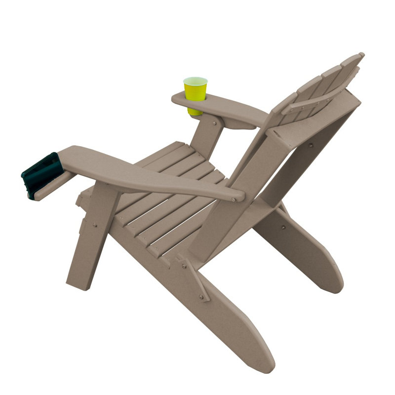 Dermando Foldable Outdoor Adirondack Chair, Sand