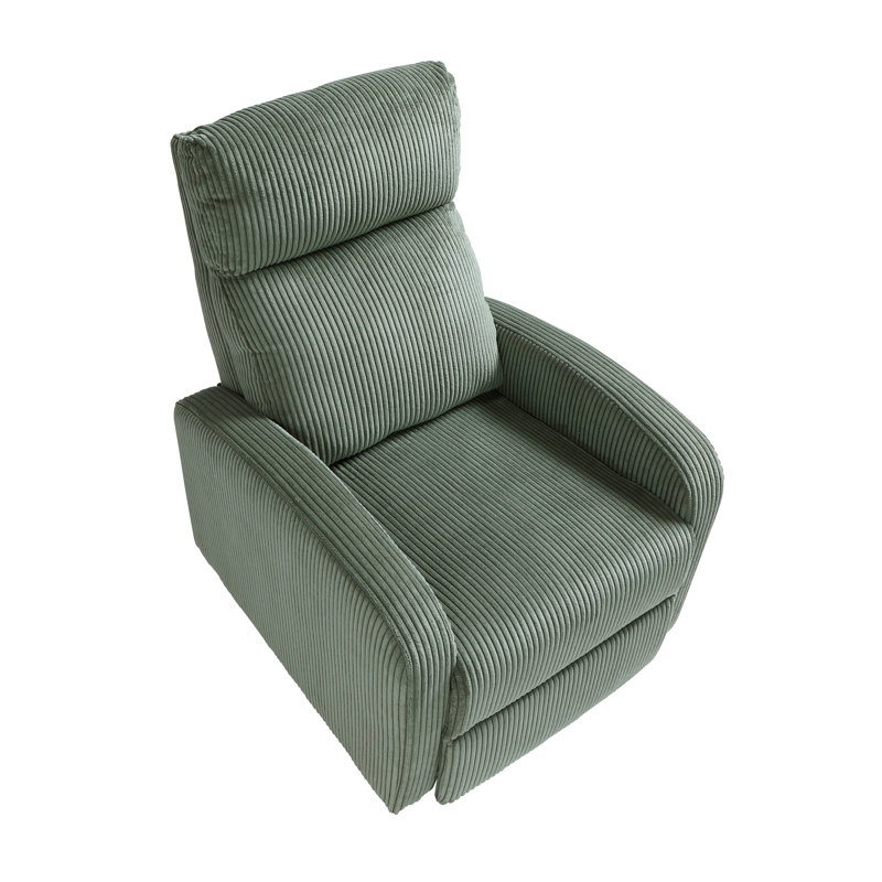 Modern Push Back Recliner, Green