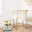 Chaise rembourrée à dossier à lattes blanche