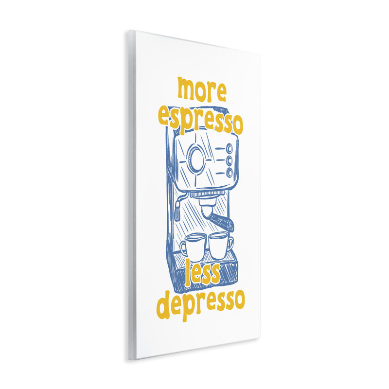 Plaque murale «More Espresso Minimal Coffee» par JJ Design House LLC, H 15 po x l 10 po