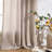 Linen Blend Extra Wide Curtain for Living Room, Rustic Farmhouse Light Filtering Room Divider, Single Panel for Bedroom Windows-475310430-475310426