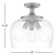 Cromkill Glass Semi Flush Mount