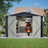 10X10 FT Large Outdoor Metal Storage Shed - Updated Heavy-Duty Frame & Lockable Double Doors, All-Weather Utility Garden Shed For Backyard, Lawn, Patio Tools & Equipment, Black-123950937-123950939