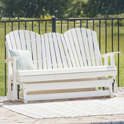 Lynbrook Outdoor Glider Loveseat by Rosecliff Heights