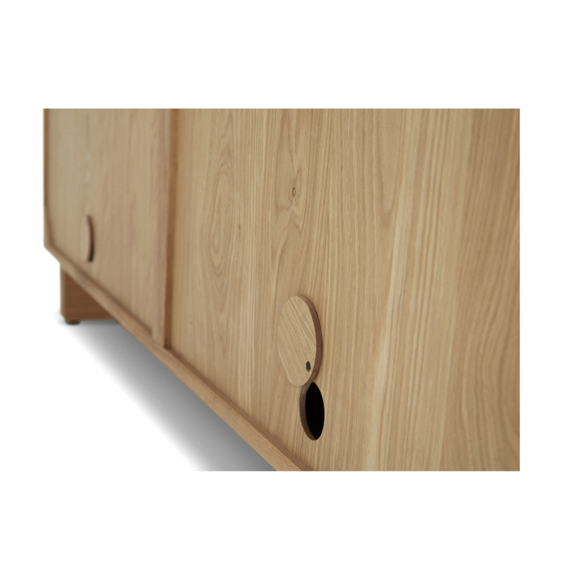 Sumi Elegance 68'' White Oak Geometric Sideboard