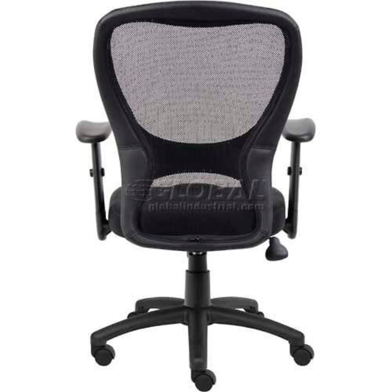 Black Mesh Swivel Office Task Chair with Arms