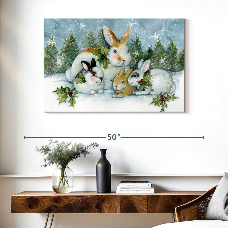 Enchanted Bunnies I, 26" H x 39" W