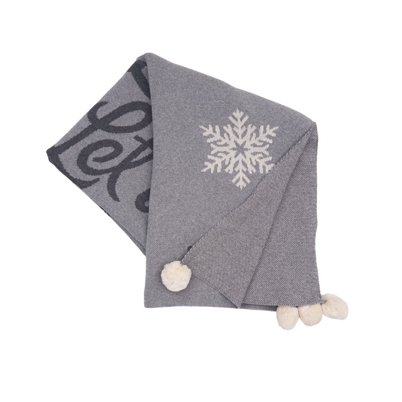 Let it Snow Throw, Gray