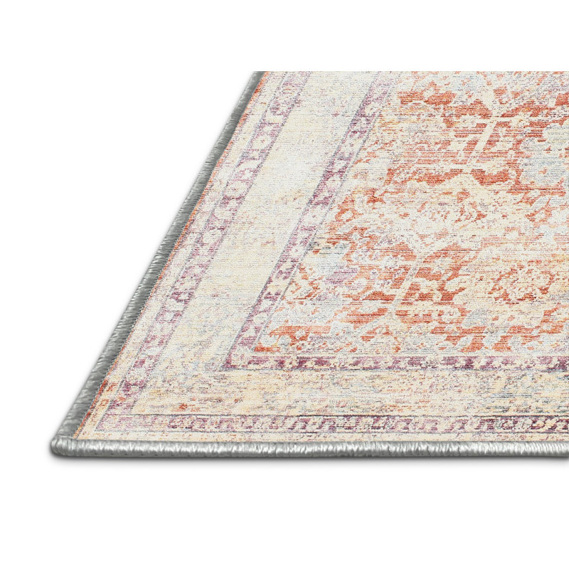 Tapis oriental tissé à la machine Cagney, Rectangle 2 pi x 4 pi