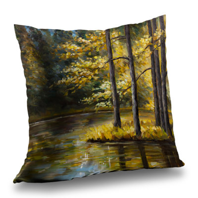 Fall Landscape Throw - Brown Bedroom Poly Twill Decor