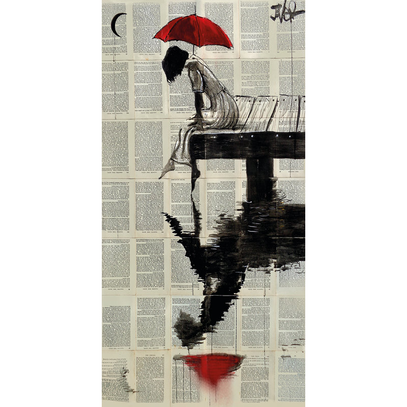 Serene Days by Loui Jover - Print, 60cm H x 30cm W x 0.1cm D, Paper