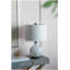 Lampe de table en verre blanc et gris 14 x 14 x 23 po