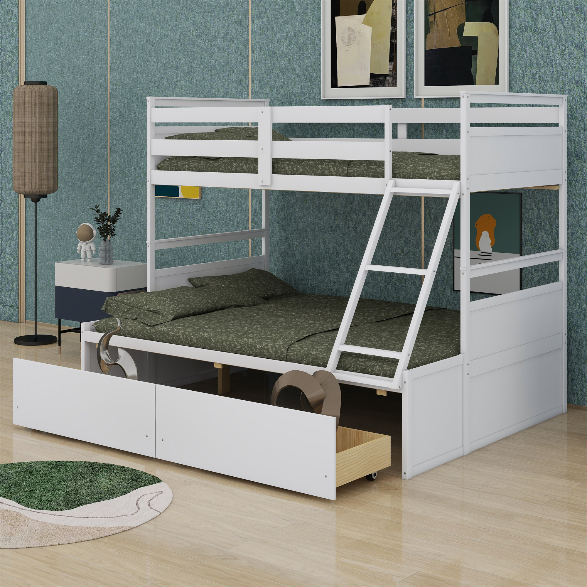 Harriet Bee Bunk Bed With Storage Drawers - Wayfair Canada