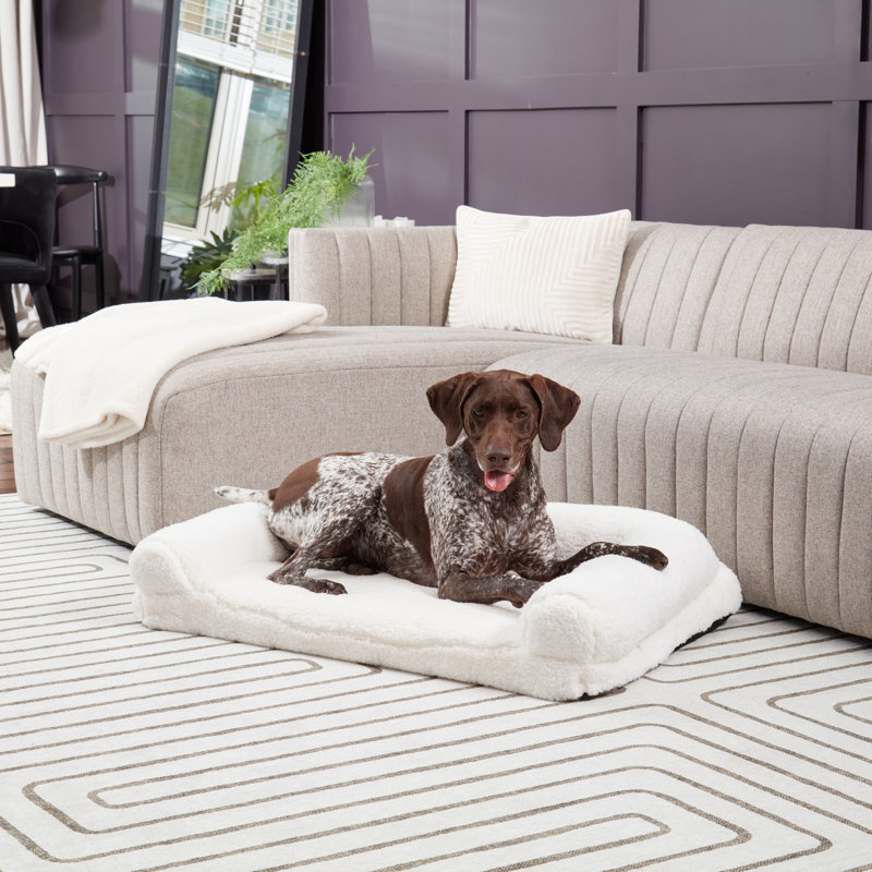 Canapé-lit Millie Sherpa, Grand (l 36 po x P 24 po x H 8 po), Neige