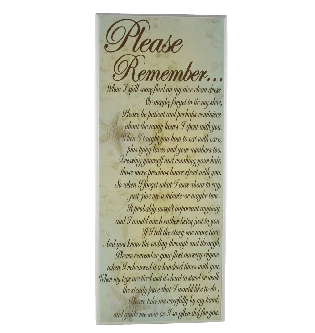 Please Remember - No Frame Print on Wood