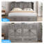 Grand lit escamotable avec station de charge et tiroirs de rangement Murphy, gris-171541373