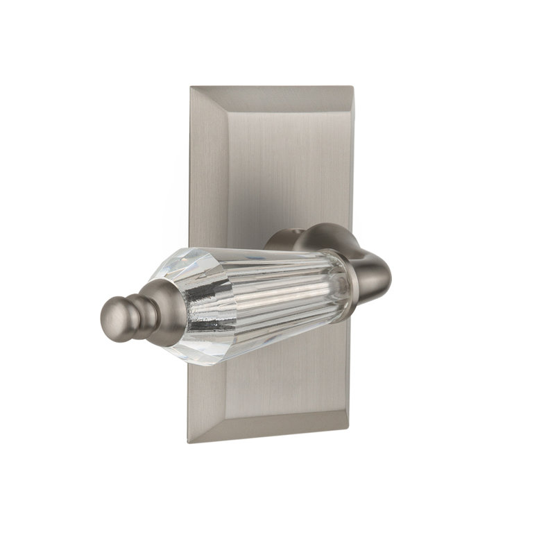 Studio Plate Privacy (Bed & Bath) with Parlour Lever, Satin Nickel, 2.75"