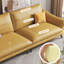 Canapé modulaire jaune en cuir véritable-278211779