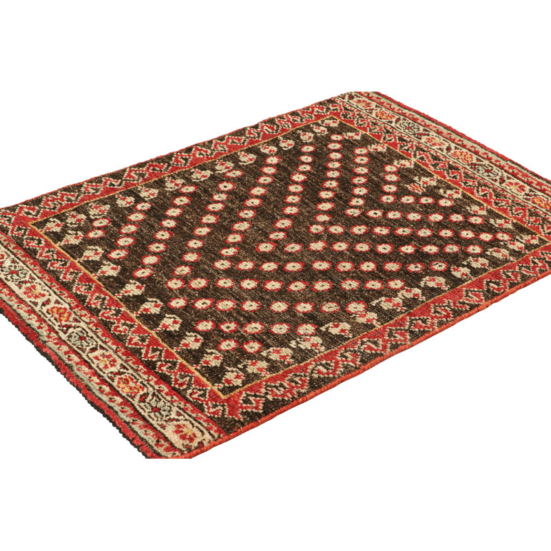 Burano Hand Knotted Wool Floral Area Rug, Rectangle 9' x 12'