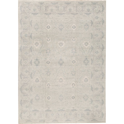 Hand-Knotted High-Quality Light Blue Area Rug