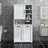 Laundry Cabinet With Doors And Shelf, Tilt-Out Laundry Hamper, Multiple Storage Space, Freestanding Style, Open Shelve, Adjustable Shelf