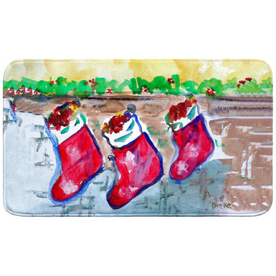 Christmas Stockings Bath Mat