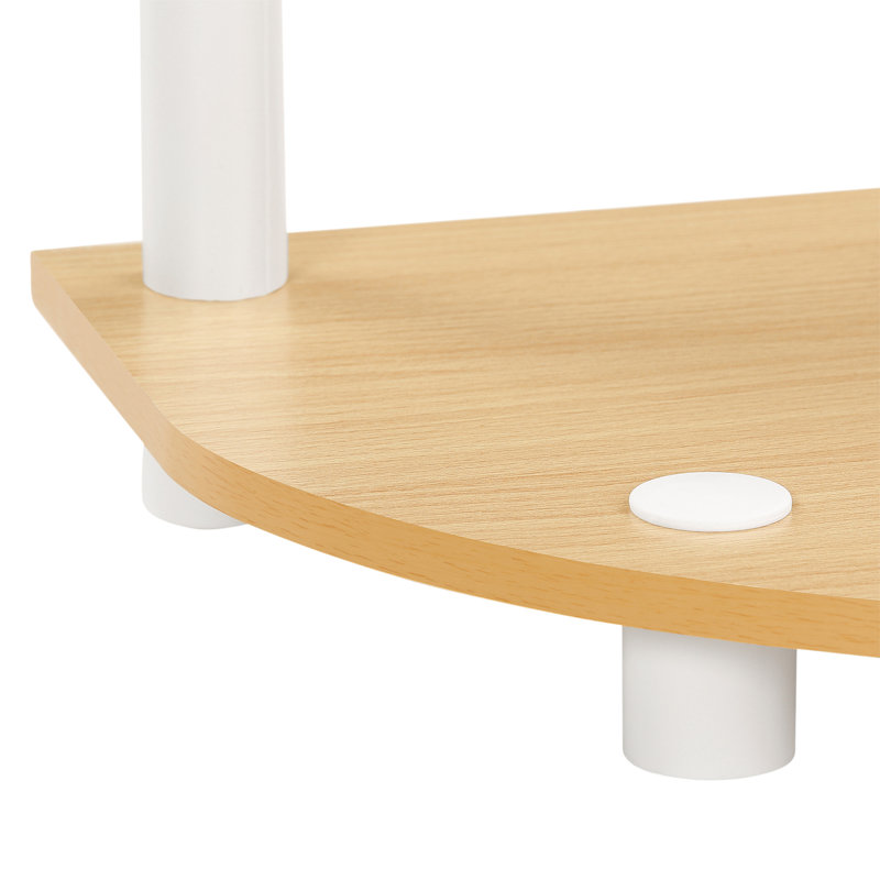 Corner Bookcase, Beech/White