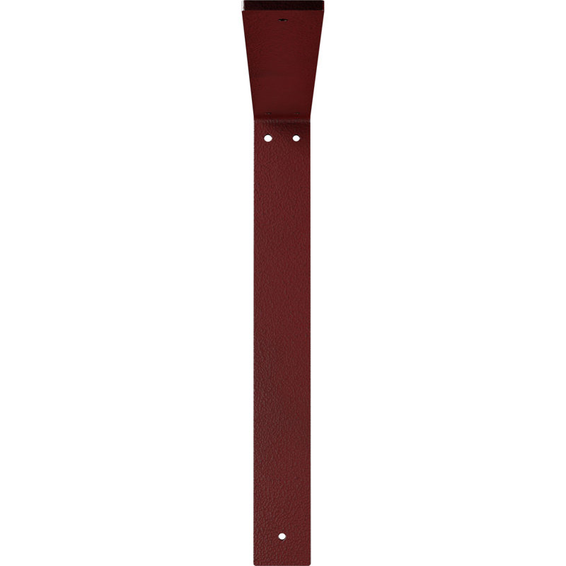 Support en acier Hamilton, H 16 po x l 2 po x P 16 po, Rouge vif martelé