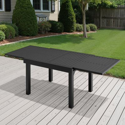 4 - 12 Person Aluminum Extendable Outdoor Dining Table 