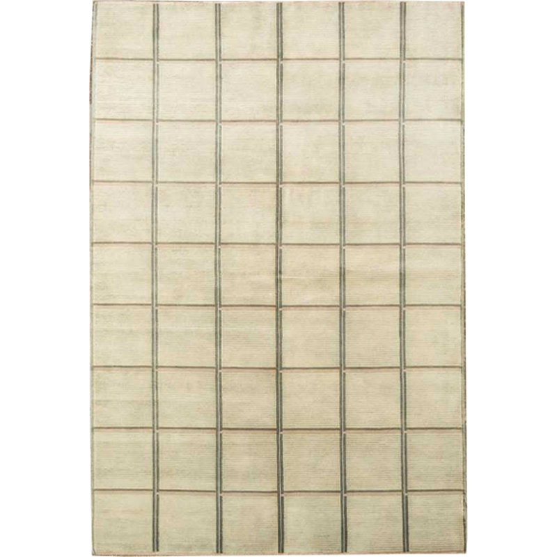 Tapis vert noué à la main de haute qualité