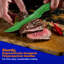 8 pièces Ensemble de couteaux à steak - Ensemble de couteaux à revêtement antiadhésif avec pales en acier inoxydable, couteaux incassables, idéal pour barbecue (vert)-68895629