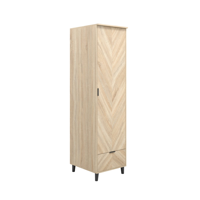 Stockholm 1 Door Manufactured Wood Wardrobe