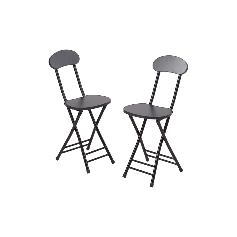 74cm H Low Back Folding Stacking Accent, Black