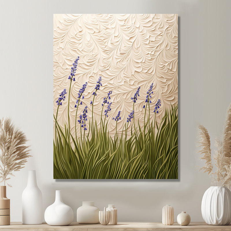 Bluebell Forest I - décoration murale en métal lis, impression moderne sur métal, H 32 po x l 16 po x P 0,84 po