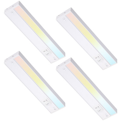 Luminaire sous-meuble à DEL EdgeForm de 12 po, à intensité variable et connectable, en aluminium, câblé ou à brancher