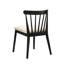 De 2 chaises d'appoint de salle à manger en bois massif noir avec un design rustique et des sièges rembourrés, assemblage simple pour la cuisine ou le coin, 21,84 po de largeur, attrait traditionnel de 25,12 lb, installation rapide-1259729028