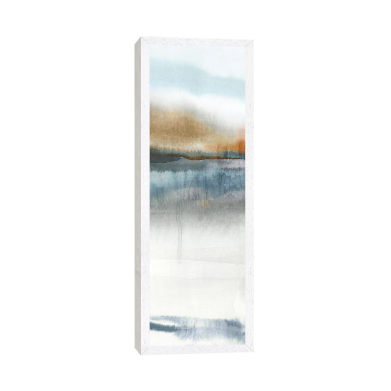Sign Of The Times II by Isabelle Z - Panoramic Painting on Canvas, 30.48 cm H x 91.44 cm W, White Framed