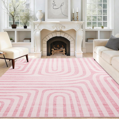 Area Rugs, Abstract Modern Washable Rugs, Non-Slip Low-Pile Soft Floor Carpet for Bedroom, Living Room, Dining Room